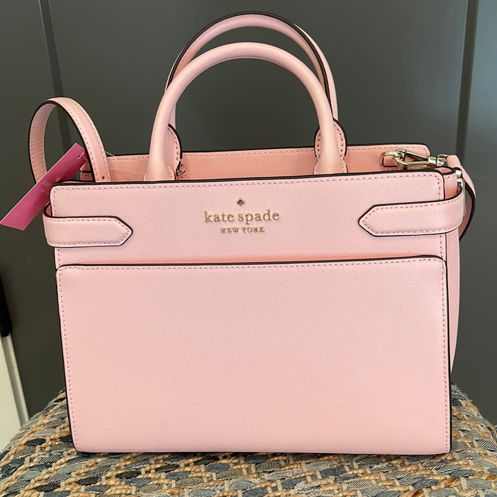 NWT KATE SPADE medium satchel chalk pink